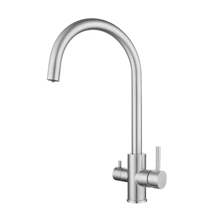 Swan Neck 3-in-1 باورچی خانه گرم ۽ ٿڌو نل